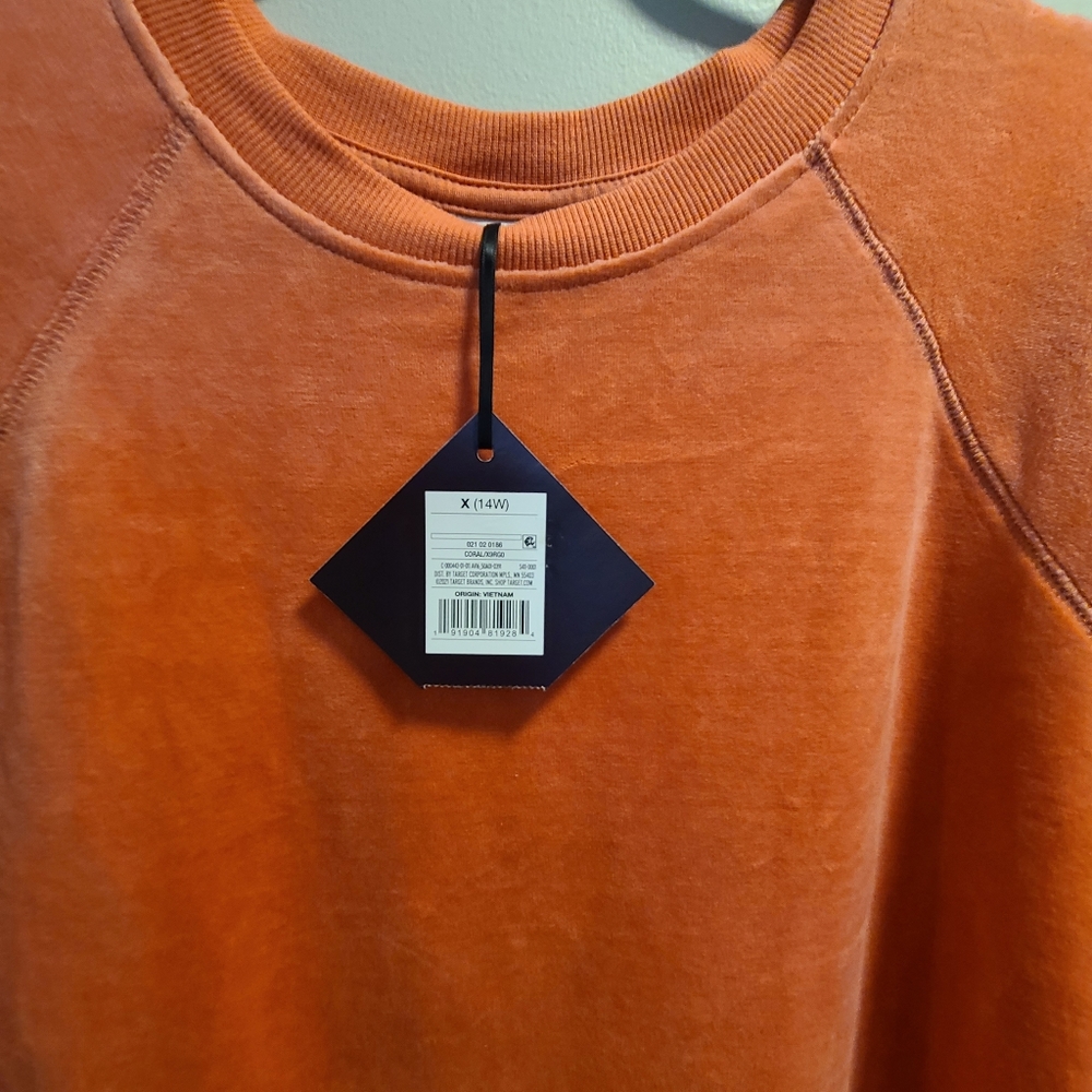 Ava and Viv Coral top, New w/tags size 14w.